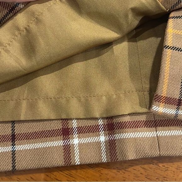 Loft outlet brown plaid side button mini skirt size 2P NWT - Picture 5 of 8
